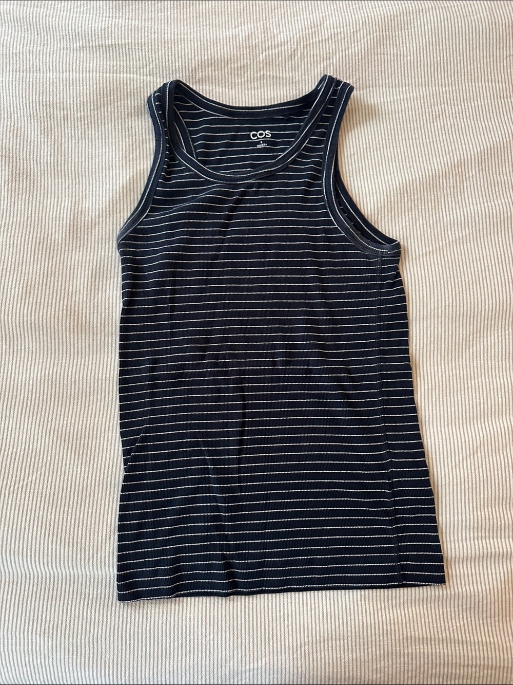 COS Navy and White Striped women’s Tank Top